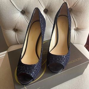 Size 8 Enzo Angiolini Evening Peep Toe Heels